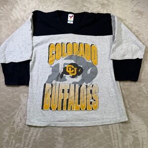 VTG Colorado Buffaloes Artex Long Sleeve Shirt Sz Lg USA Made NCAA 90s See Pics
